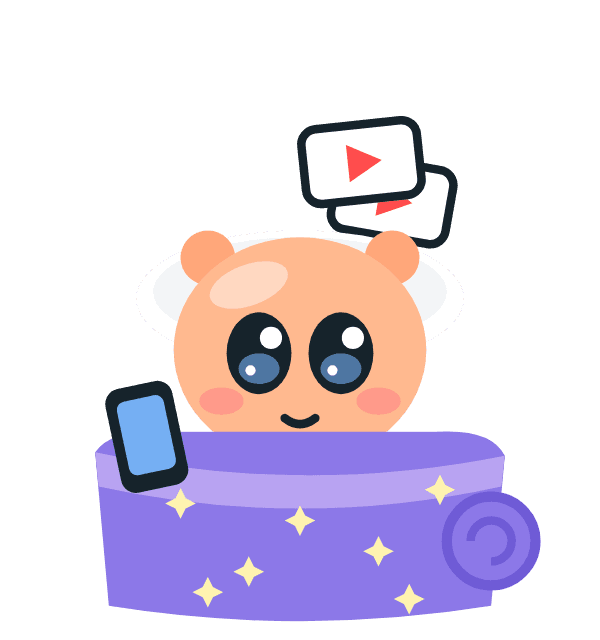 Later, rolled up in his purple duvet with his phone